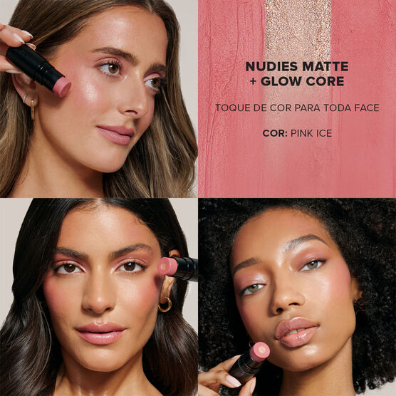 NUDIES MATTE & GLOW CORE NUDIES MATTE + GLOW CORE BLUSH COLOR - PINK ICE